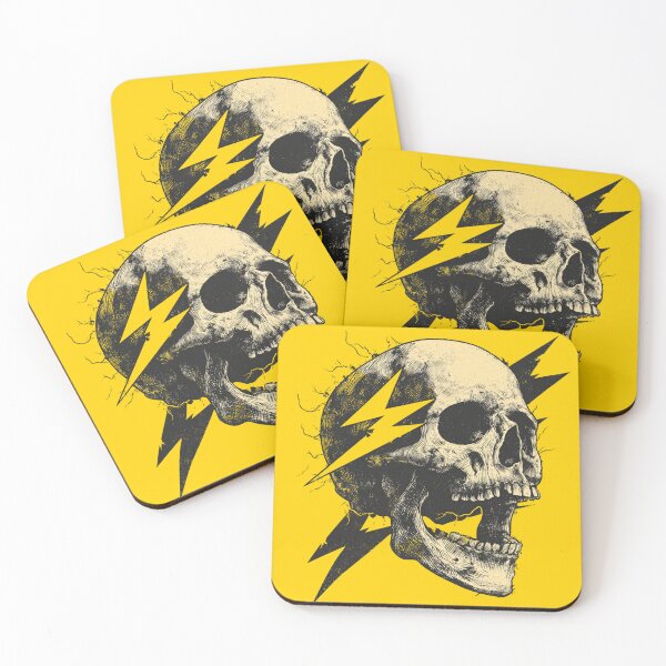 Item preview, Lightning Skull Illustration | Electric Gothic Skull Graphic Design designed and sold by StickerHavenn.