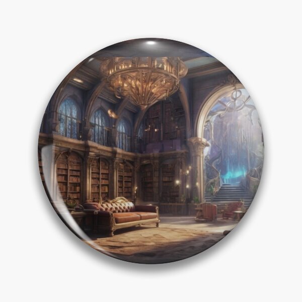 Item preview, Dreamy Magical Library – Cozy Dark Academia Aesthetic designed and sold by EchoWave11.