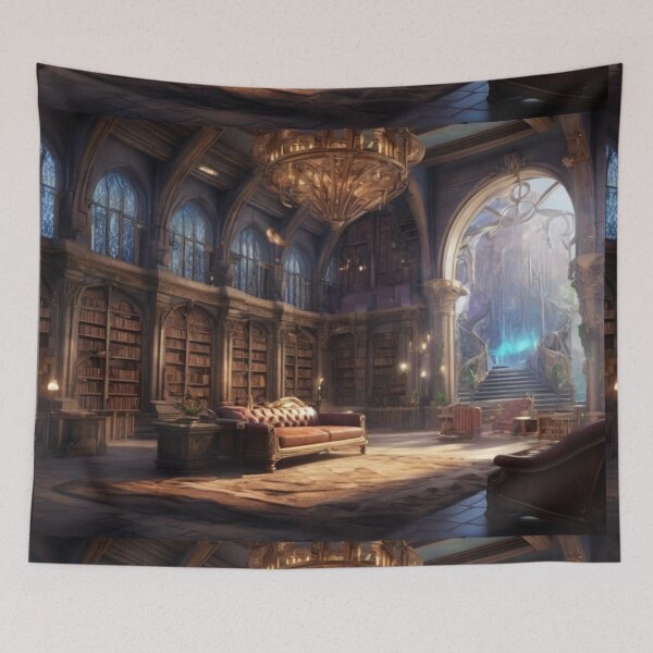 Item preview, Dreamy Magical Library – Cozy Dark Academia Aesthetic designed and sold by EchoWave11.