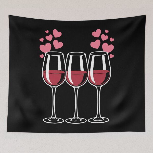 Item preview, Three Glasses Of Wine Valentine's Day Couple Drinker designed and sold by EllenJast.