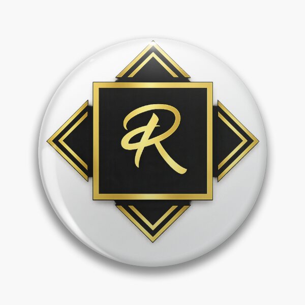 Item preview, Luxury Gold R Logo Minimal Geometric Design designed and sold by Atelier Rescator.