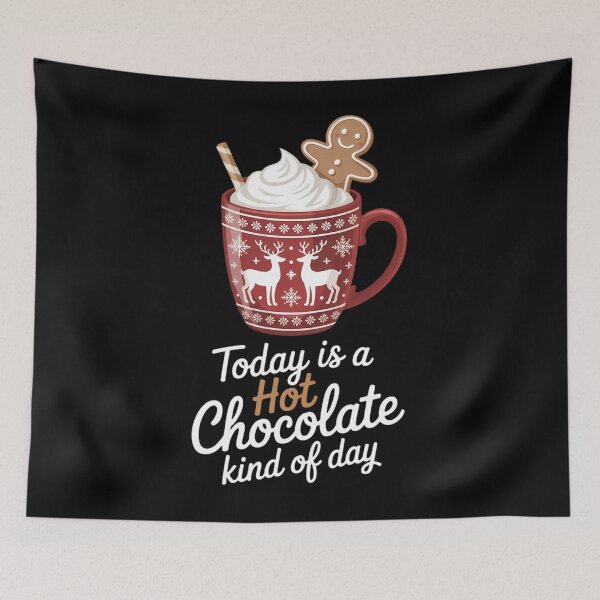 Item preview, Today Is A Hot Chocolate Kind of Day - Red Reindeer Mug designed and sold by EllenJast.