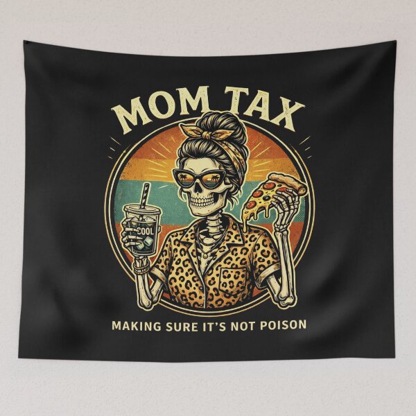 Item preview, Mom Tax Skeleton Funny Pizza Mom Humor Graphic  designed and sold by JerdbordinShop.