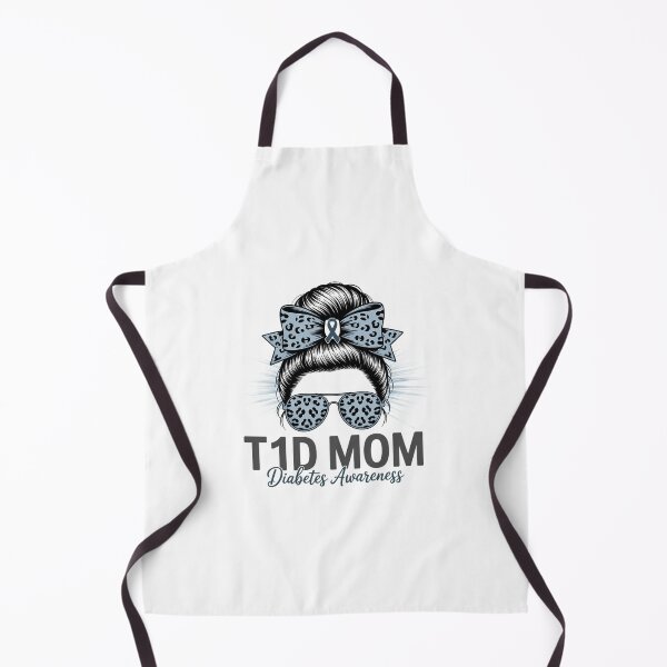 Item preview, T1D Mom Diabetes Awareness Type 1 Diabetes Blue Ribbon  designed and sold by EllenJast.