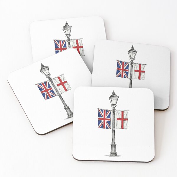 Item preview, British Patriotic Union Jack and England Flag Street Lamp Design designed and sold by MeatyTees.