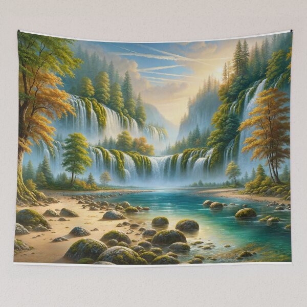 Item preview, Waterfalls from a Dream designed and sold by Undersea Ai Art.
