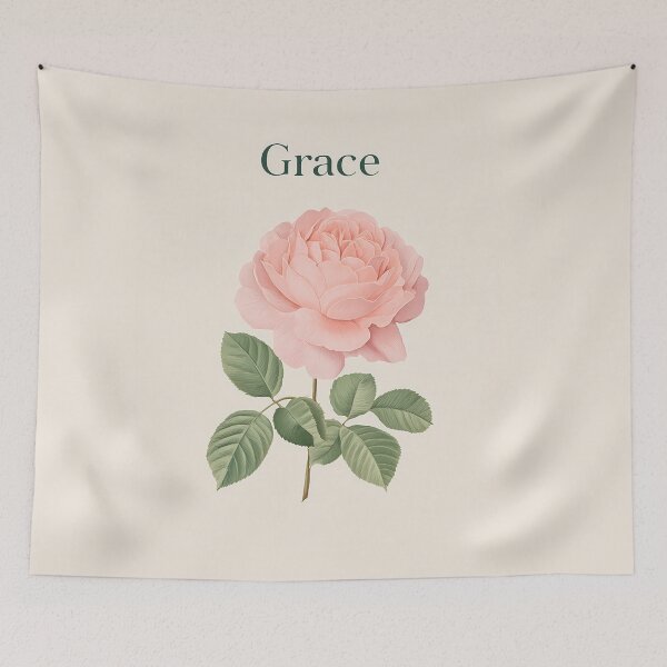 Item preview, Grace – Rose Illustration Minimal Floral Design designed and sold by BobaBunny76.
