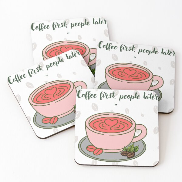 Item preview, coffee first ,people later vintage style designed and sold by AestheticByZim.
