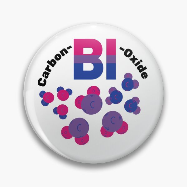 Item preview, Bisexual Carbon-bi-oxide pride pin designed and sold by fearTimmy12.
