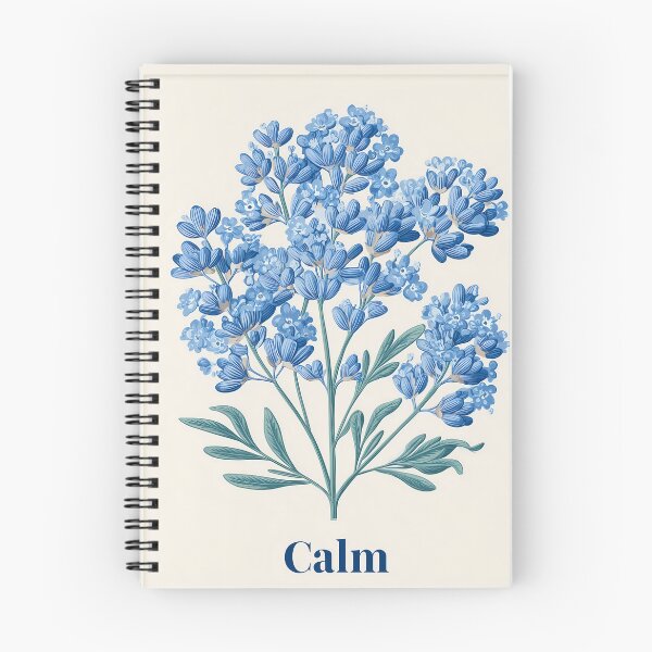 Item preview, CALM – Lavender Illustration Minimal Botanical Design designed and sold by BobaBunny76.