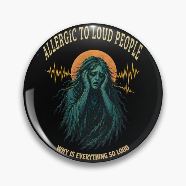 Item preview, Allergic to Loud People Banshee Shirt – Funny Noise Sensitivity Vintage Tee designed and sold by Mythic Ink Studio.