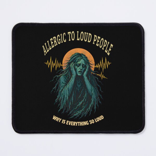 Item preview, Allergic to Loud People Banshee Shirt – Funny Noise Sensitivity Vintage Tee designed and sold by Mythic Ink Studio.