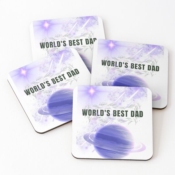 Item preview, World's Best Dad Galaxy Space Planet Illustration  designed and sold by Shinebright89.