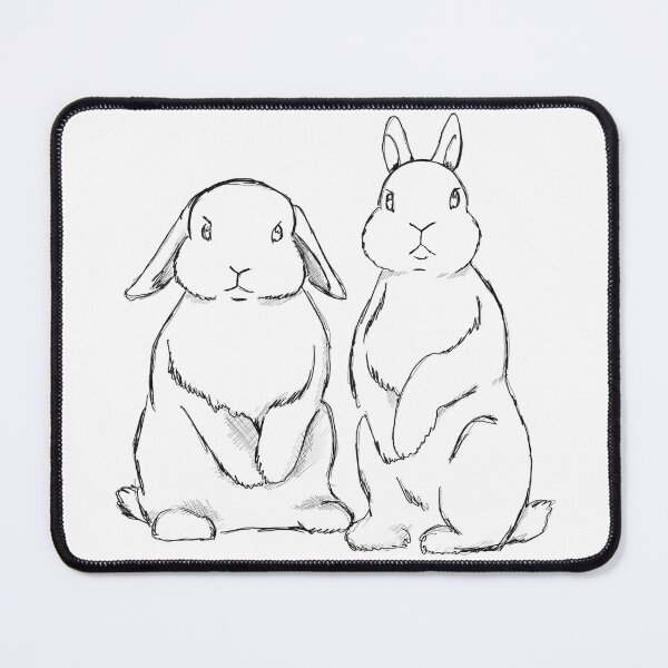 Item preview, Holland Lop and Netherland Dwarf Rabbit Curious Periscope Sketch designed and sold by tayaan.