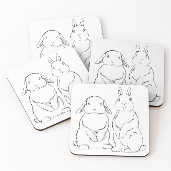 Item preview, Holland Lop and Netherland Dwarf Rabbit Curious Periscope Sketch designed and sold by tayaan.