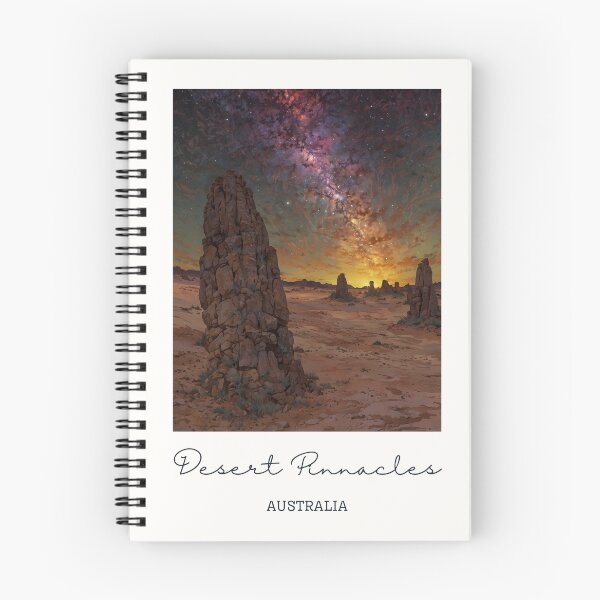 Item preview, Pinnacles Desert Western Australia Milky Way - Vintage Souvenir designed and sold by twentytwo ART souvenir designs.
