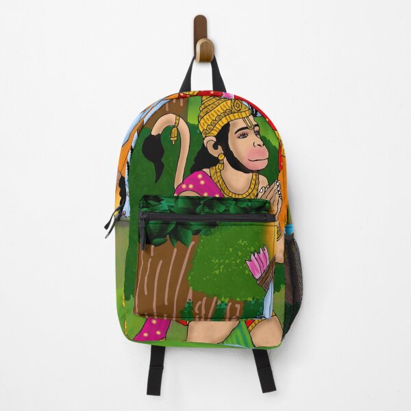 Item preview, Rama and Hanuman Devotional Artwork – Hindu Spiritual Bond Illustration designed and sold by Harshit_Digital_Arts.