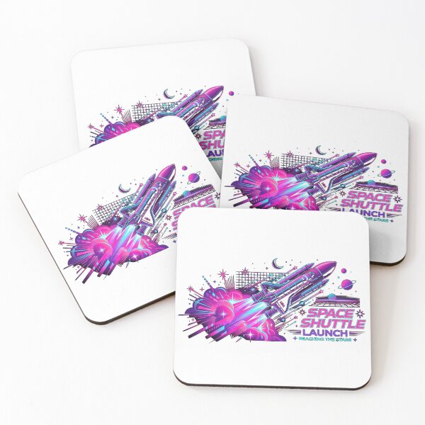 Item preview, Retro 80s Synthwave Space Shuttle Launch designed and sold by Pixels By D.