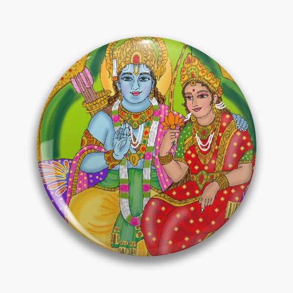 Item preview, Ram Darbar Divine Artwork – Lord Rama Sita Hanuman Spiritual Illustration designed and sold by Harshit_Digital_Arts.