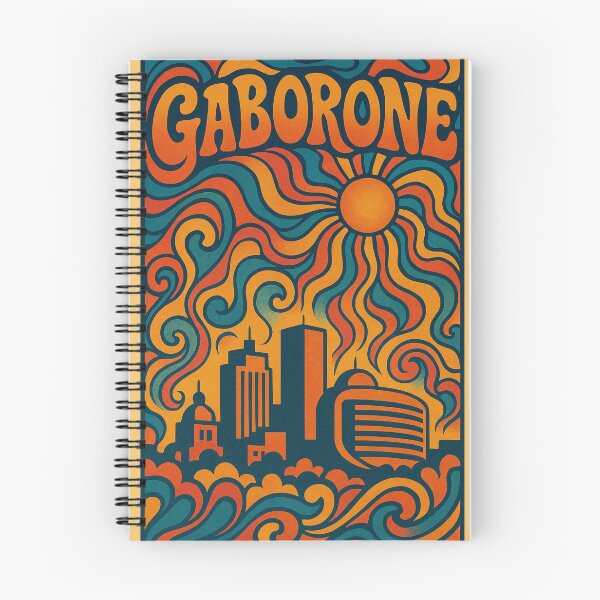 Item preview, Trippy Psychedelic Poster of Gaborone | Vibrant Botswana Cityscape | Surreal African Travel Art designed and sold by PaintedPixels01.