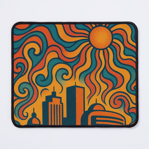 Item preview, Trippy Psychedelic Poster of Gaborone | Vibrant Botswana Cityscape | Surreal African Travel Art designed and sold by PaintedPixels01.