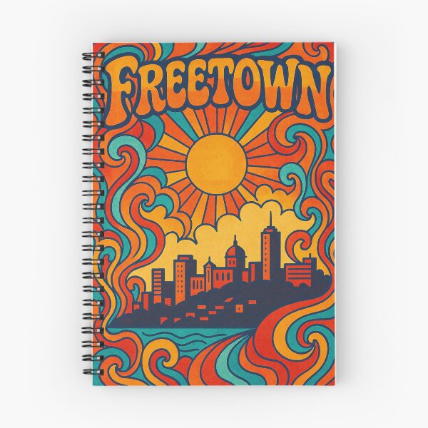 Item preview, Trippy Psychedelic Poster of Freetown | Vibrant Sierra Leone Cityscape | Surreal Coastal Travel Art designed and sold by PaintedPixels01.