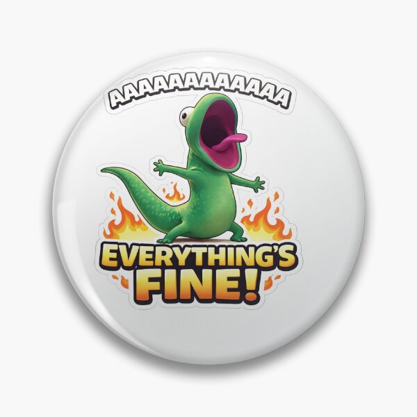 Item preview, Everything’s Fine Panic Lizard designed and sold by Meme Studio.