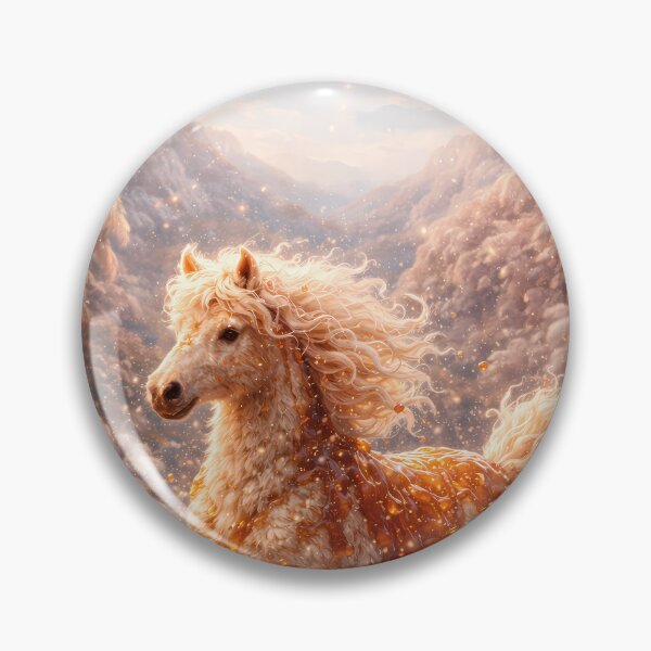 Item preview, Golden Fantasy Horse Dreamy Aesthetic Art designed and sold by KnitOfShadoF.