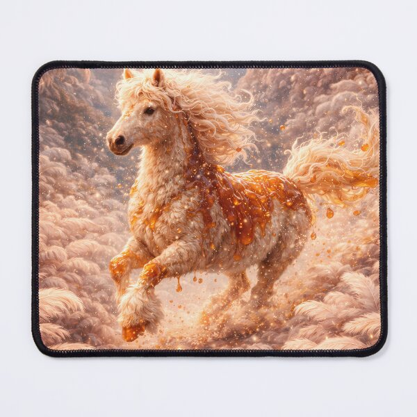 Item preview, Golden Fantasy Horse Dreamy Aesthetic Art designed and sold by KnitOfShadoF.