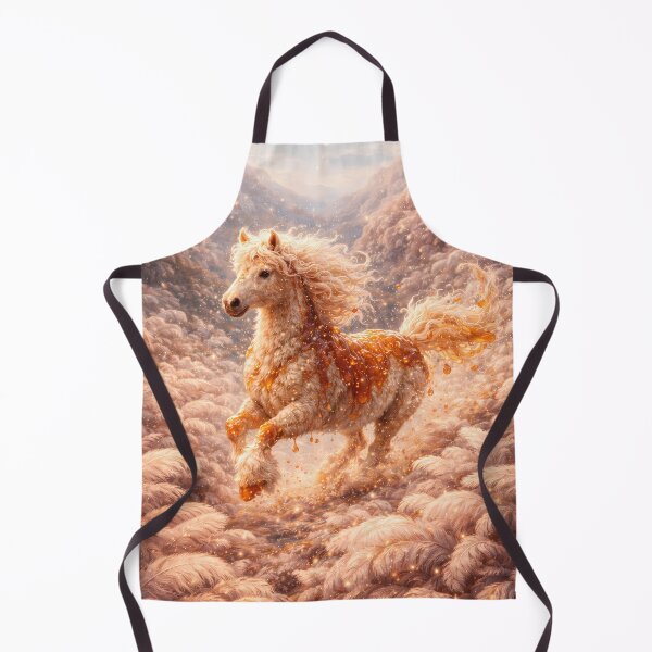 Item preview, Golden Fantasy Horse Dreamy Aesthetic Art designed and sold by KnitOfShadoF.