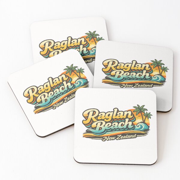 Item preview, Raglan Beach New Zealand Manu Bay Mount Karioi Tasman Sea Coastline designed and sold by Places On Earth.