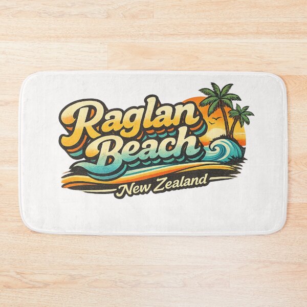 Item preview, Raglan Beach New Zealand Manu Bay Mount Karioi Tasman Sea Coastline designed and sold by Places On Earth.