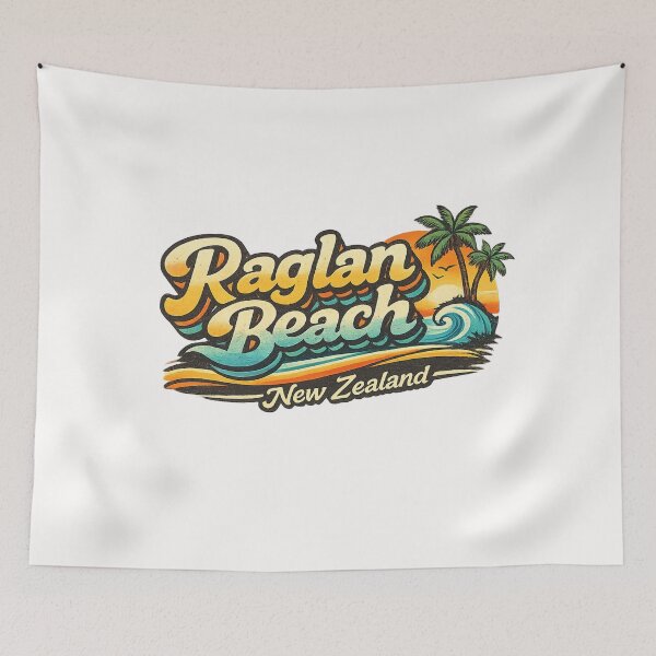 Item preview, Raglan Beach New Zealand Manu Bay Mount Karioi Tasman Sea Coastline designed and sold by Places On Earth.