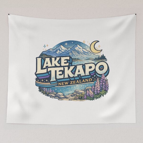 Item preview, Lake Tekapo New Zealand Mackenzie Basin Church of the Good Shepherd Southern Alps designed and sold by Places On Earth.