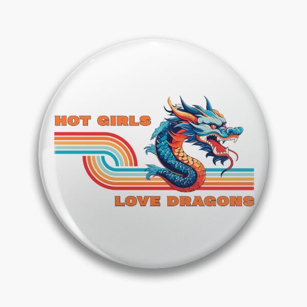 Item preview, Hot Girls Love Dragons Retro Design  designed and sold by UNK-Fatigues.