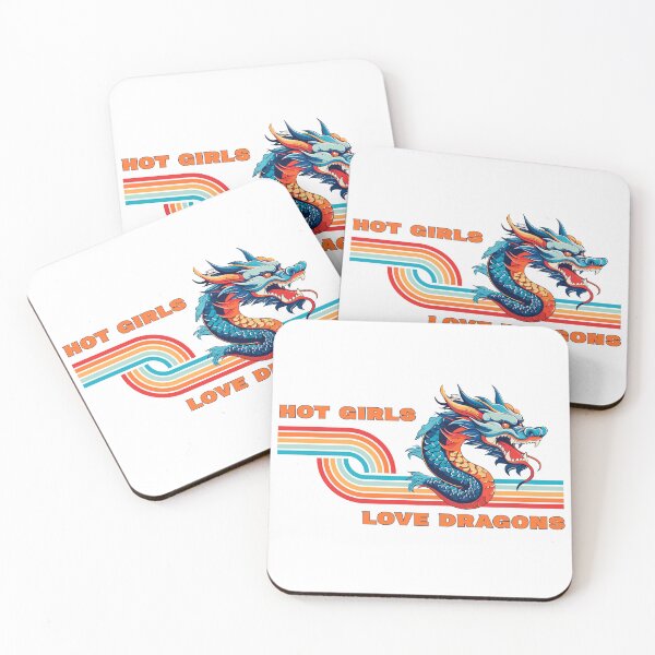 Item preview, Hot Girls Love Dragons Retro Design  designed and sold by UNK-Fatigues.
