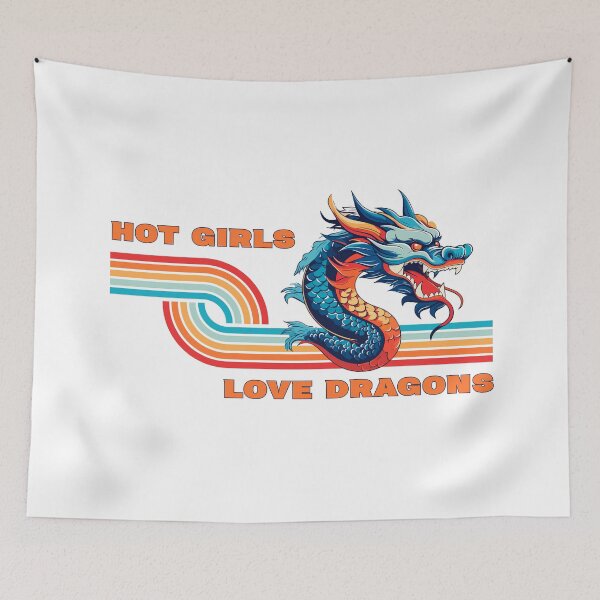 Item preview, Hot Girls Love Dragons Retro Design  designed and sold by UNK-Fatigues.
