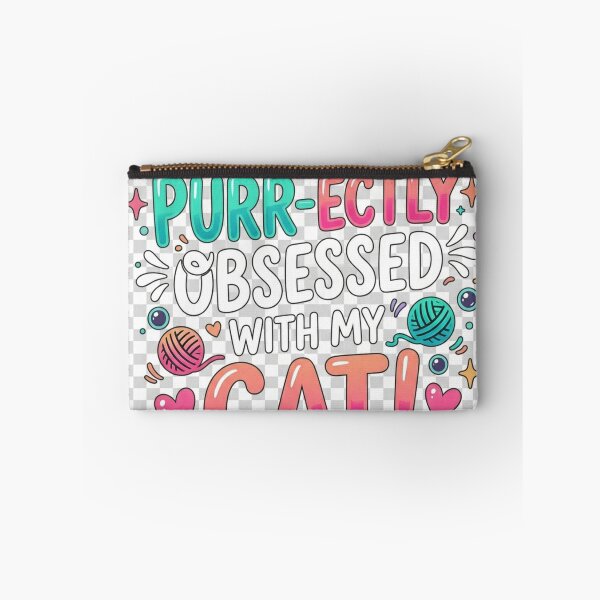 Item preview, Purr-ectly Obsessed With My Cat | Cute Aesthetic Colorful Typography designed and sold by Israelfjds.