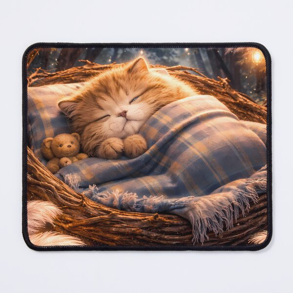 Item preview, Golden Cat Fantasy Cozy Lantern Forest Art designed and sold by KnitOfShadoF.