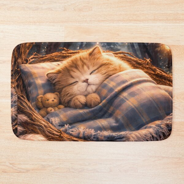 Item preview, Golden Cat Fantasy Cozy Lantern Forest Art designed and sold by KnitOfShadoF.