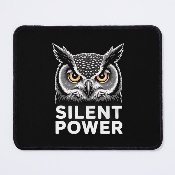 Item preview, Silent Power – Mystic Owl Dark Aesthetic Design designed and sold by ZyphraPrint.