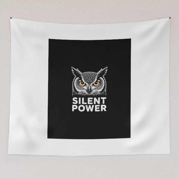 Item preview, Silent Power – Mystic Owl Dark Aesthetic Design designed and sold by ZyphraPrint.