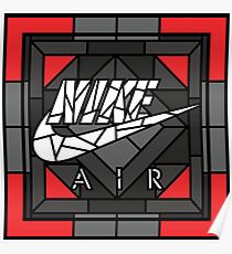 Air Stained Glass Sneaker Art Poster