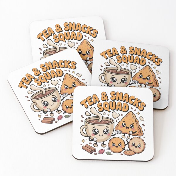Item preview, Tea & Snacks Squad Cute Kawaii Chai Biscuit Cartoon | Cozy Tea Time Vibes designed and sold by Globalcitytees.