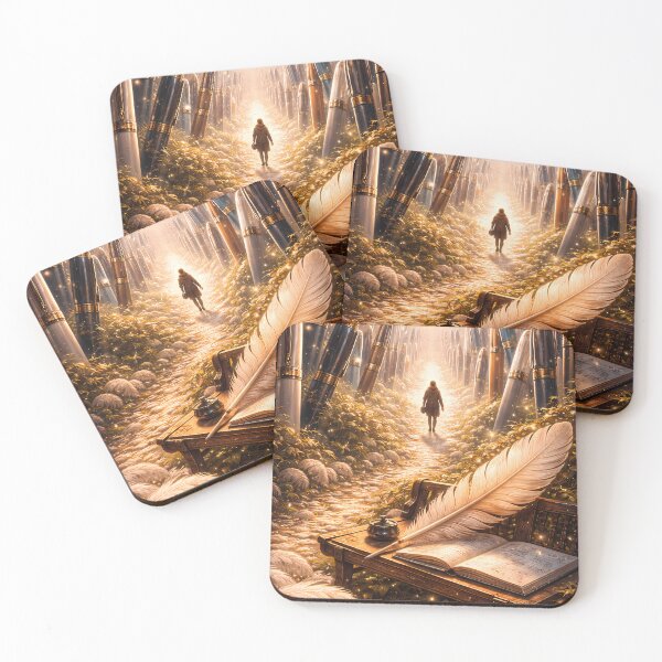 Item preview, Golden Writing Path Fantasy Art Design designed and sold by KnitOfShadoF.