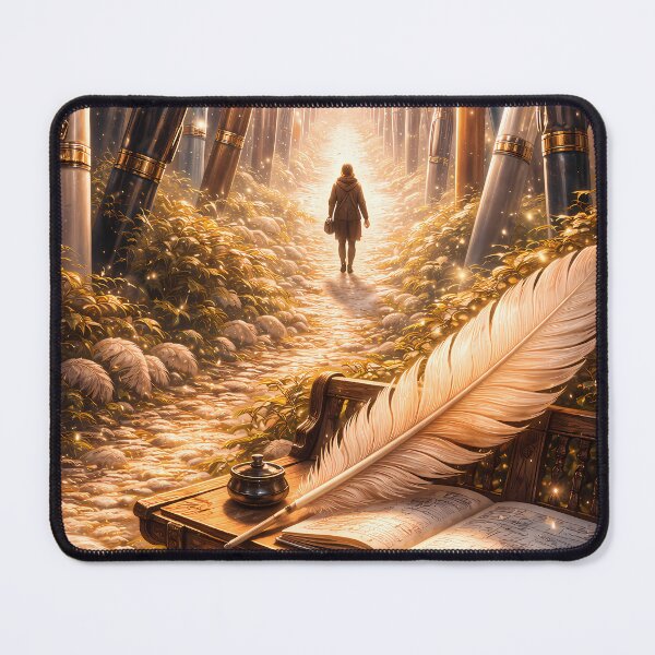 Item preview, Golden Writing Path Fantasy Art Design designed and sold by KnitOfShadoF.