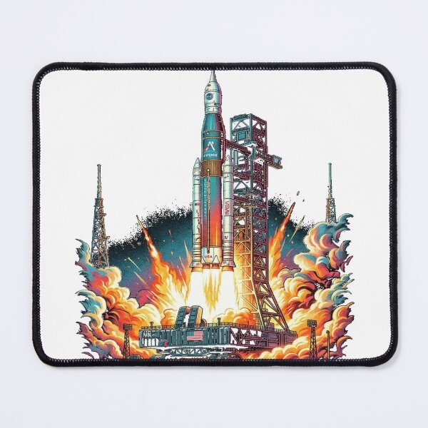 Item preview, Retro 80s NASA SLS Artemis Rocket Launch designed and sold by Pixels By D.