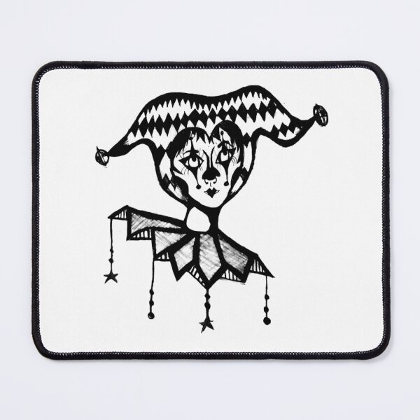 Item preview, Greyscale Circus Jester Clown Girl designed and sold by KayTurtless.