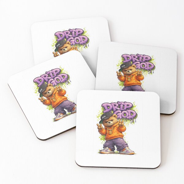 Item preview, Drip God Teddy – Sassy Streetwear Bear Graffiti Sticker ?? designed and sold by SparkVault.