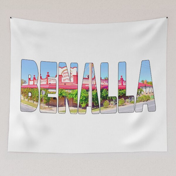 Item preview, BENALLA - Victoria Historic North Eastern Hotel Pub on a Beautiful Day designed and sold by Adam Gormley.